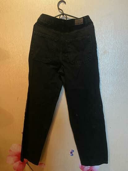 Бегги джинсы чёрные