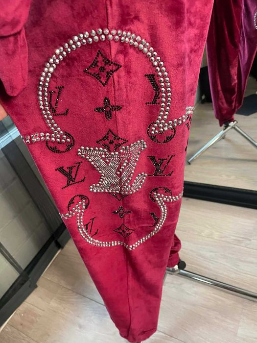 Dres welurowy wzór louis vuitton rozm 38