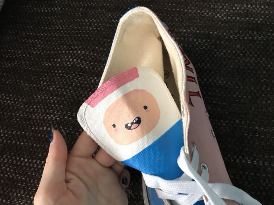 Pora na przygodę Adventure Time ręcznie malowane CONVERSE custom