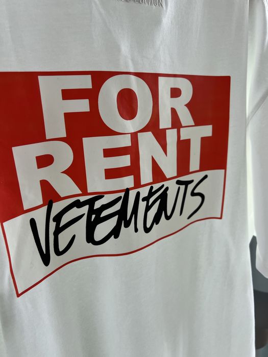 Футболка Vetements For Rent White / Red