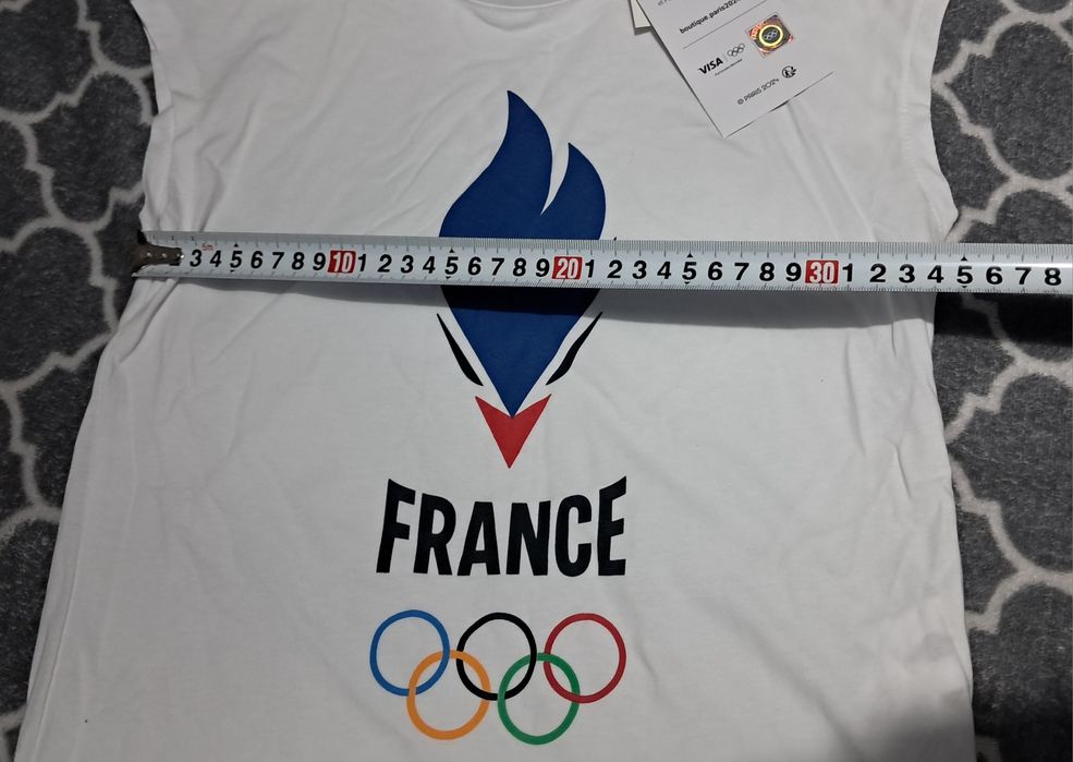 Nowa koszulka bez rękawów biała France Francja r 122