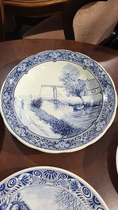 Колекційна велика настінна тарілка 42 см HOLLAND DELFT