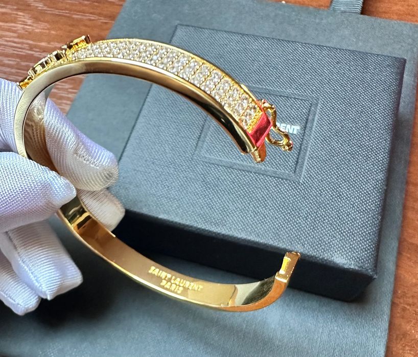 Bransoletka YSL złota z cyrkoniami