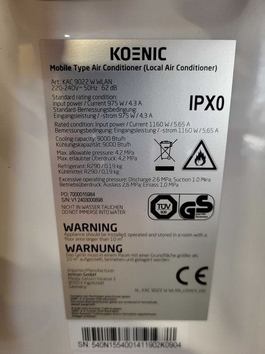 Klimatyzator KAC 9022W WLAN