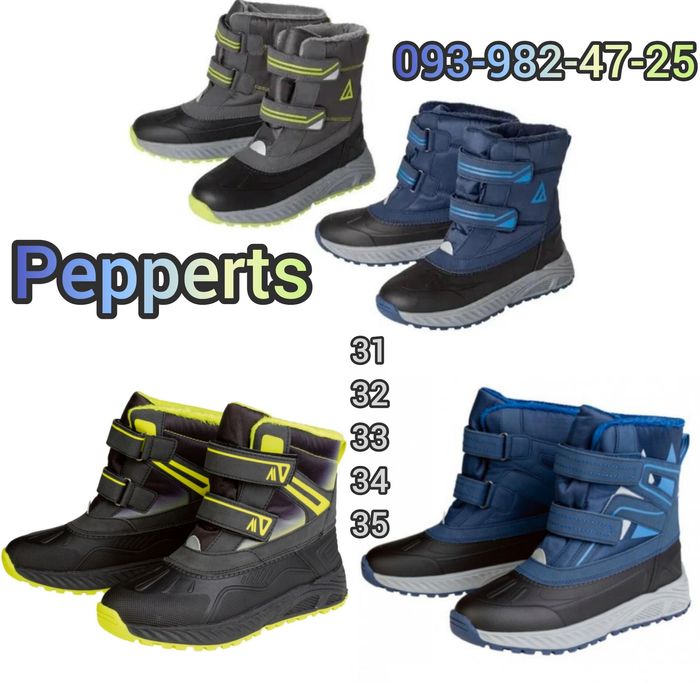 ТЕРМО чобітки сапожки Waterproof Pepperts Німеччина 31 32 33 34 35 New