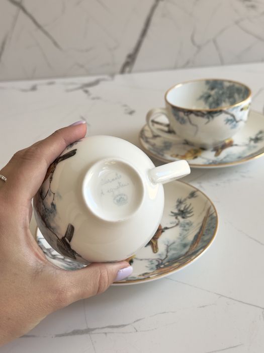 Чайний набір, сервіз hermes, чайный сервиз, чашки, набор эрмес, ермес