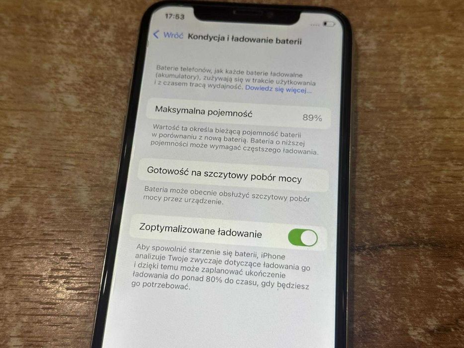 Apple Iphone  X 64GB 89% Bateria, nie działa FACE ID