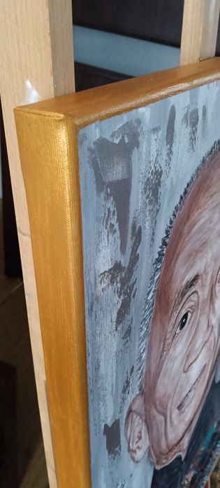 Abstrakcja IP Man portret obraz malowany 50x70 Kung Fu Win Chun Bruce Lee