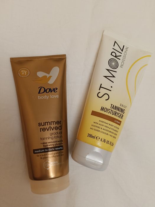 Крем для поступової засмаги ST.MORIZ і Dove