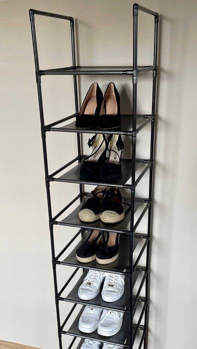 Szafka regał stojak organizer na buty stalowy wąski 10 półek