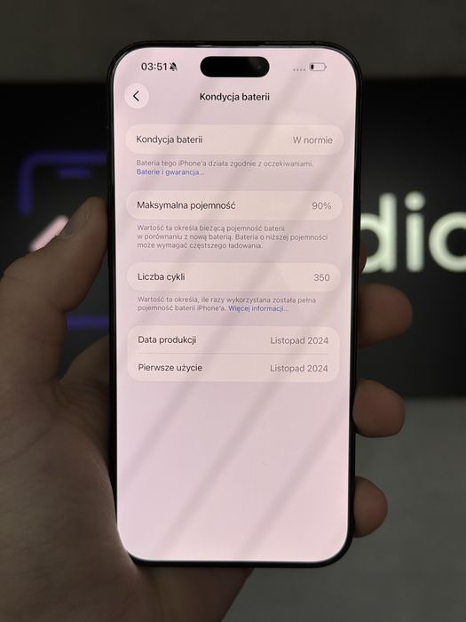 RATY 0% iPhone 16 Pro Max 256GB BATERIA 90% GWARANCJA 12 miesiecy!!!