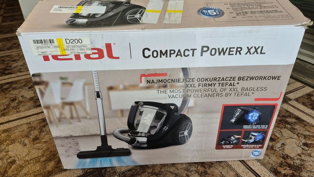 Odkurzacz bezworkowy Tefal TW4B75 900W. Gwarancja+ubezpieczenie do 12.2027