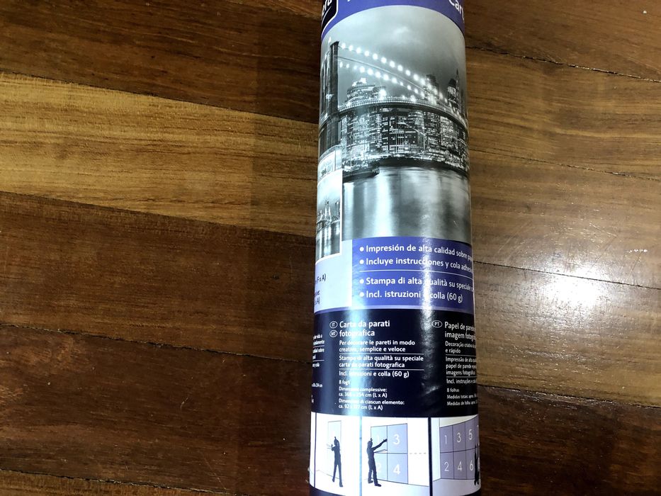 Poster de parede 368cm x 254cm preto e branco (novo), brooklyn bridge