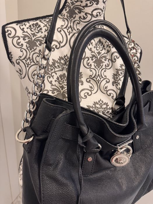 Skórzana torebka czarna | shopper | oryginalna | Okazja