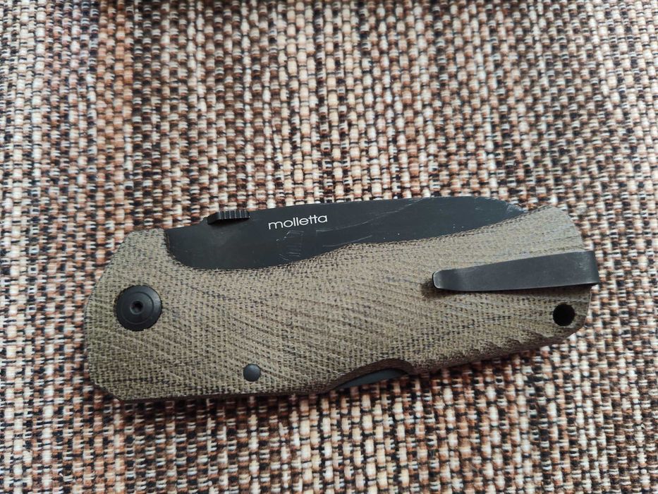 LionSteel TM1 Green Canvas Micarta