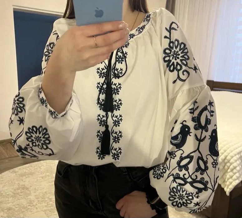 Нова вишиванка жіноча розмір S, блузочка 150/165 см зріст етнічна