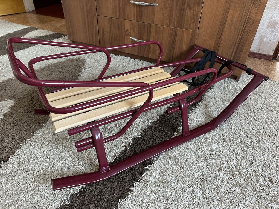Зимові санки "Буран" бордовий