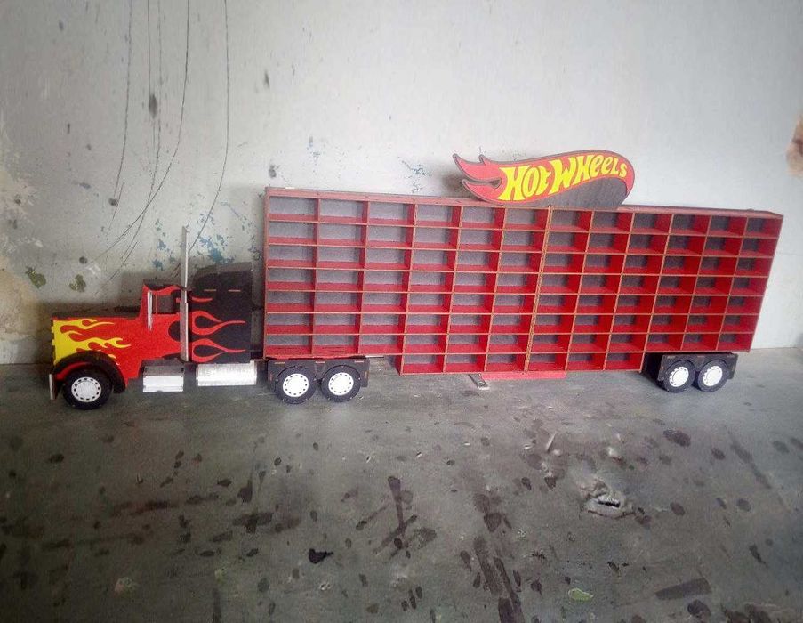 Вантажівка Hot Wheels для моделей машинок, поличка для масштабних 1:64