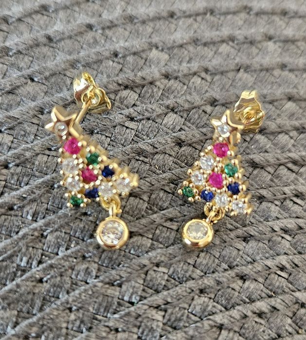 Kolczyki świąteczne choinki nowe