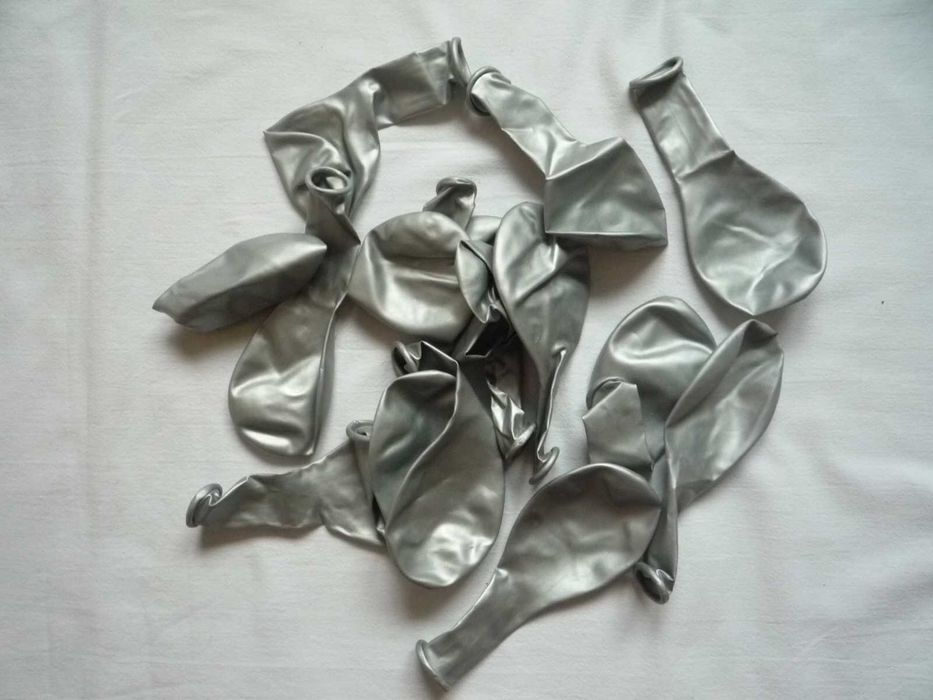 15 sztuk Balony 23cm Chrome Gray Szare Metaliczne