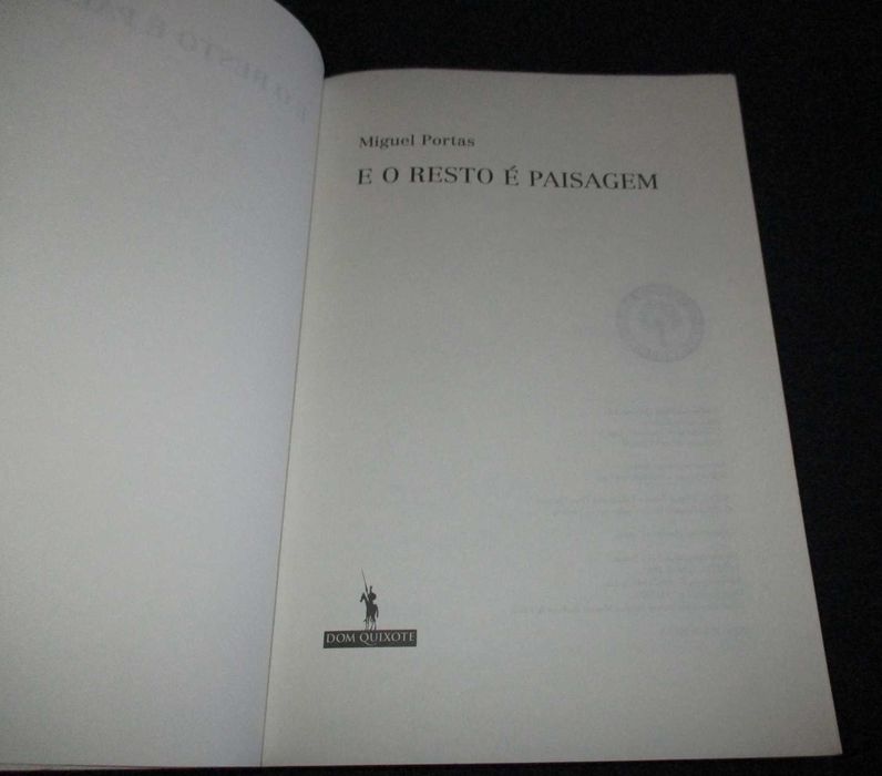 Livro E o resto é paisagem Miguel Portas