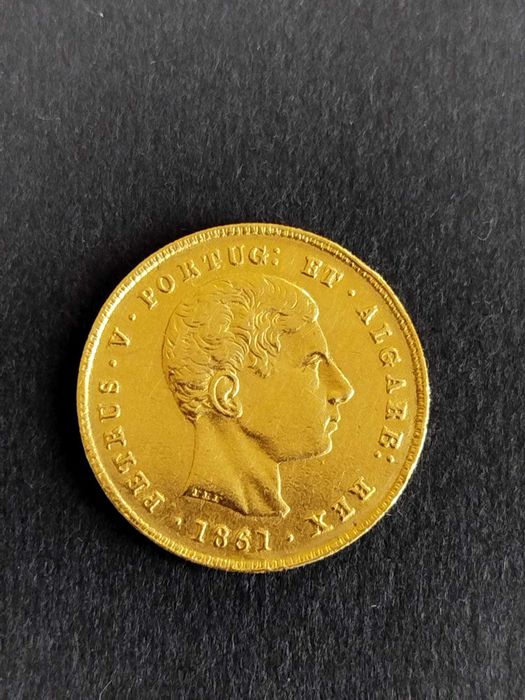 1861 - D. Pedro V - 5000 Reis - Ouro