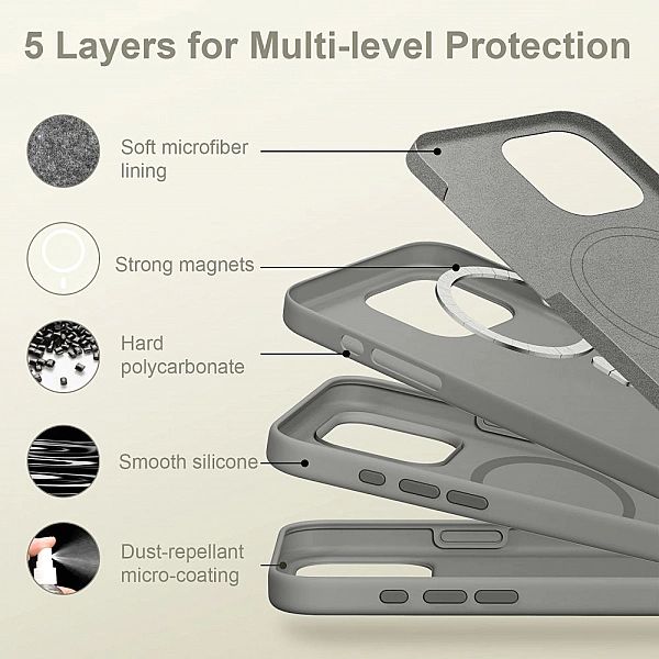 Tech-Protect Silicone Magsafe Iphone 16 Pro Matte Clay