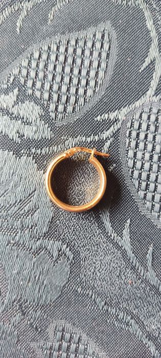 Kolczyk srebrny pozłacany śr.1.5cm