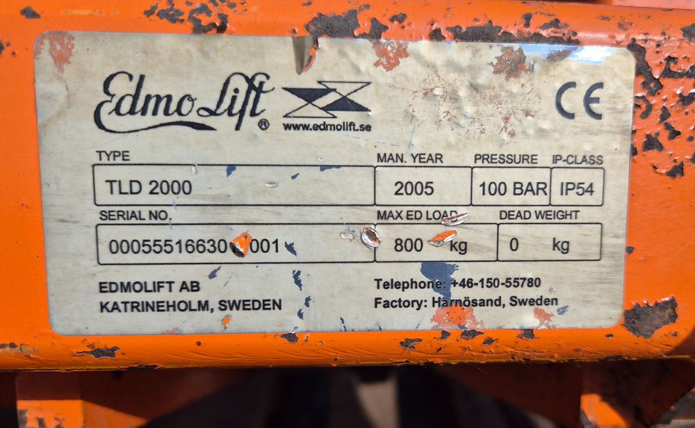 Podnośnik nożycowy udzwig 800kg Edmo Lift TLD 2000 H0237 NOWY