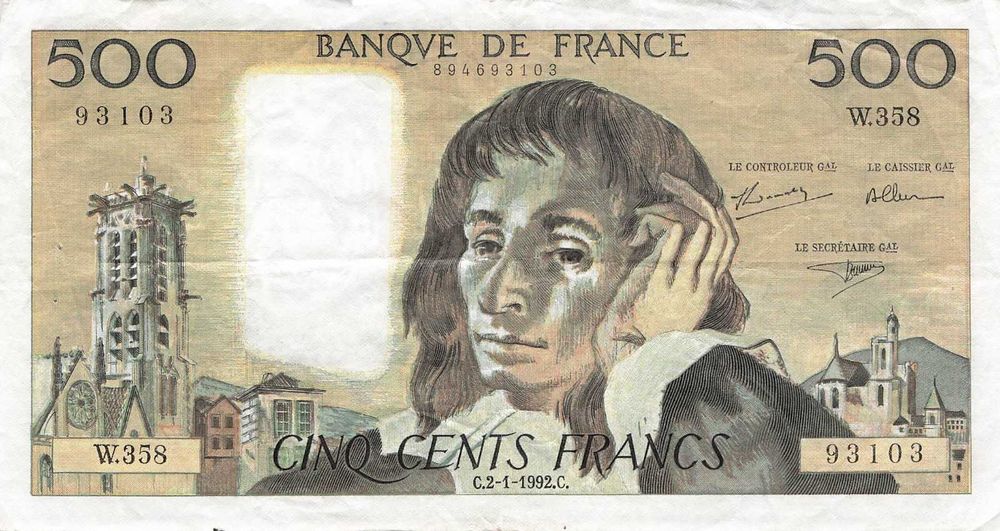 Francja 500 franków 1992 P.156