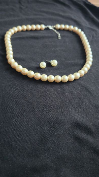 Naszyjnik + kolczyki perełki