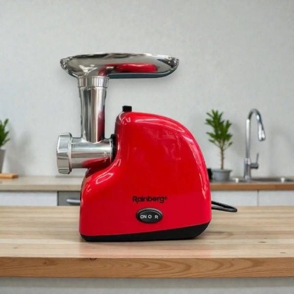 Електрична м'ясорубка Rainberg RB-2319 реверс насадка куббе 3000 Вт