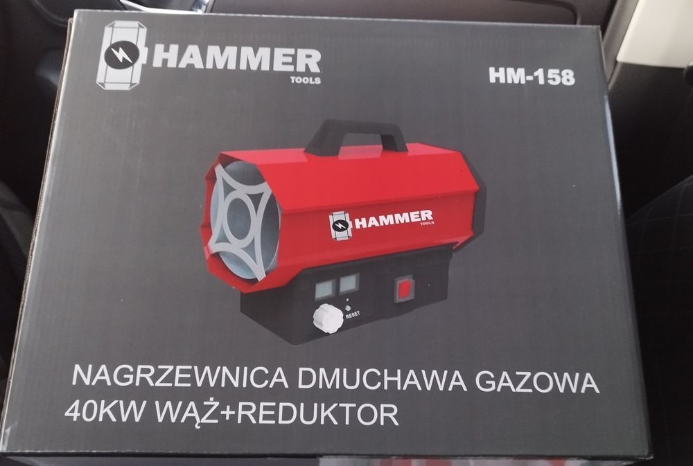Газовий обігрівач HAMMER 40 кВт з термостатом, шлангом та редуктором