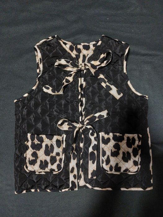 Двохстороння жилетка, леопардова