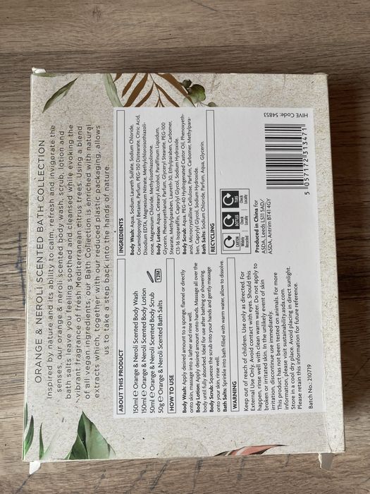 Zestaw kosmetyków orange&neroli bath collection vegan vegańskie