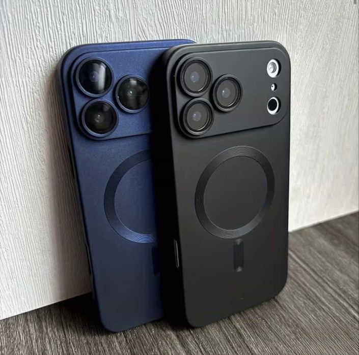 Чохол силіконовий чорний матовий iPhone з MagSafe 10/12/15/17 Pro Max