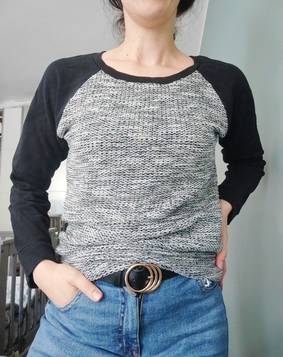 Sweter bluza srebrna nitka