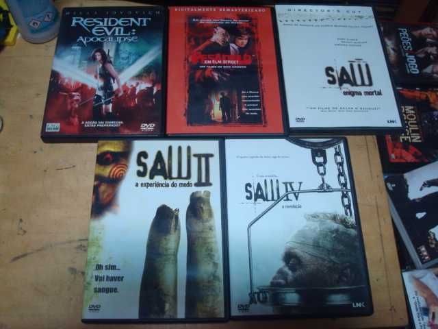 lote 18 dvds terror alguns raros ,saw