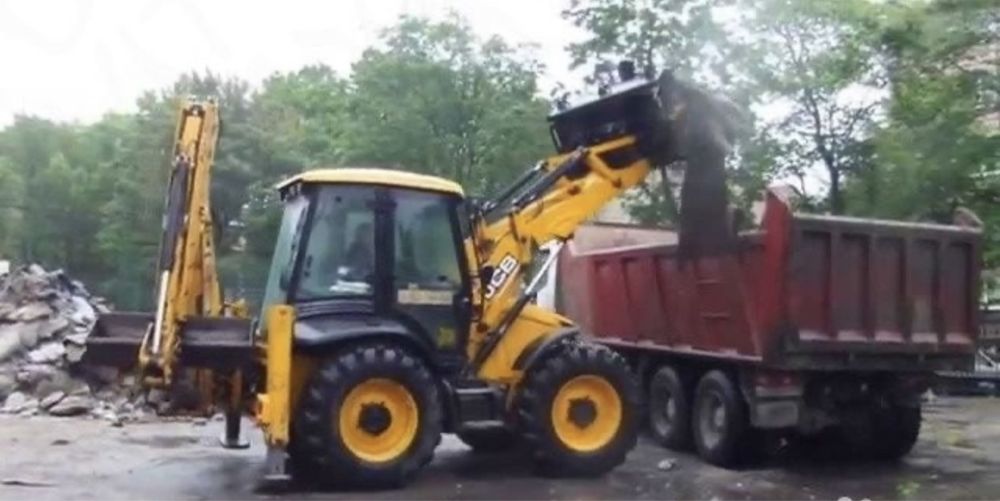 Вывоз мусора. Демонтаж. Экскаватор Трактор | JCB 3CX самосвалы