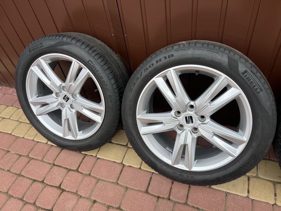 Alufelgi 18 Seat Ateca Alhambra Leon Cupra kola opona letnia komplet