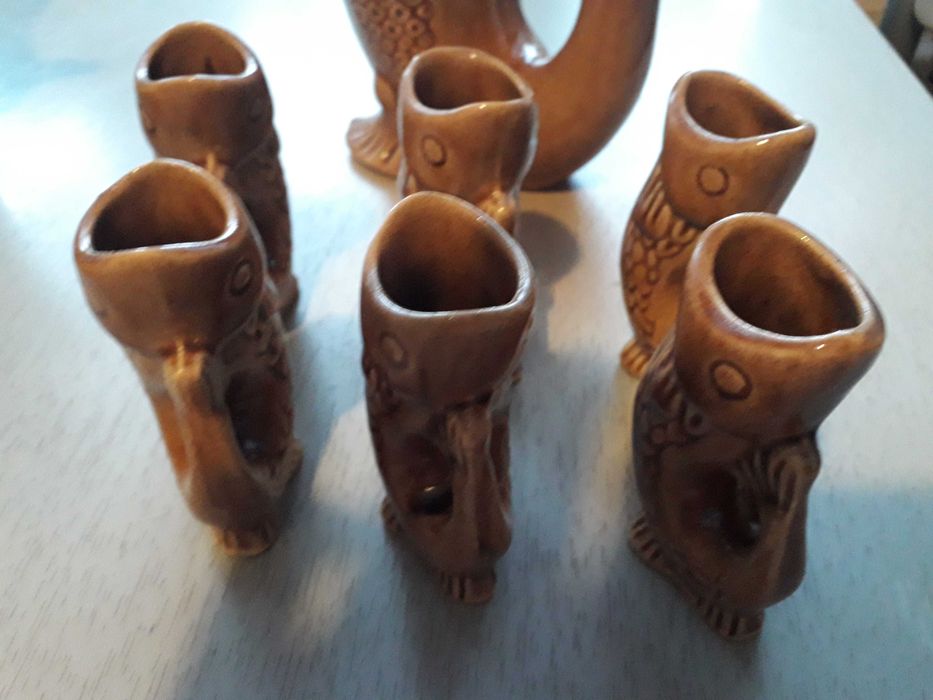 Karafki ceramiczne Mirostowice Ryby 2 KOMPLETY