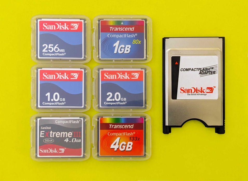 Карта памяти CF Compact Flash 1gb Transcend 2gb PCMCIA SanDisk ЧПУ