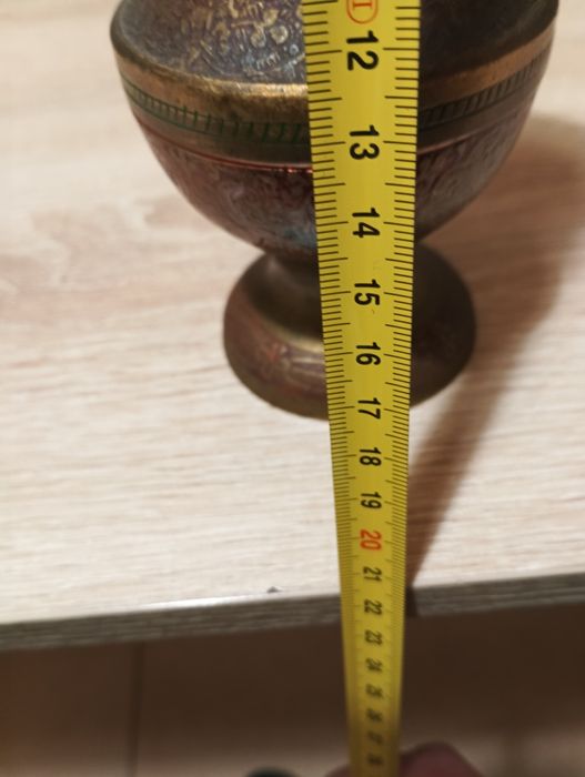 Wazonik z Mosiądzu zdobiony i złocony ręcznie Cena Tylko 79zl