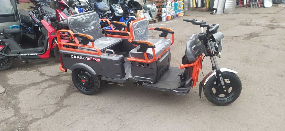 Електротрицикл  вантажопасажирський Crosser CARGO-10 (60V/32Ah/1000w)