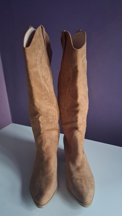 Kowbojki, kozaki damskie haft 40 nowe