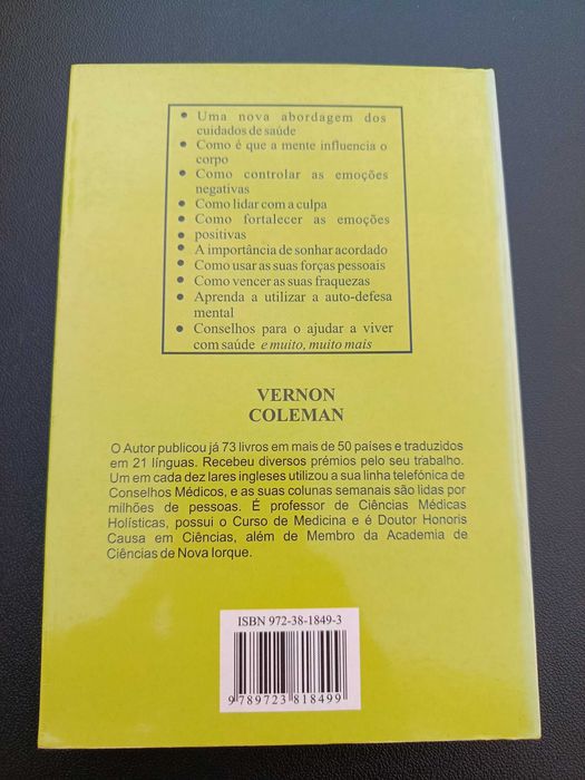 Livro "O Poder da Mente", de Vernon Coleman