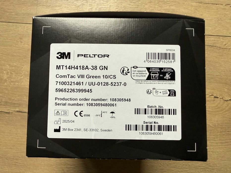 Ochronniki słuchu aktywne 3M Peltor ComTac VIII z mikrofonem Green (A)