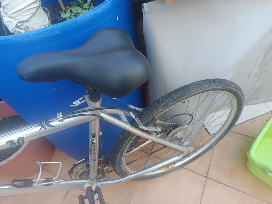 Bicicletas a pedais uma de desporto e outra de passeio.