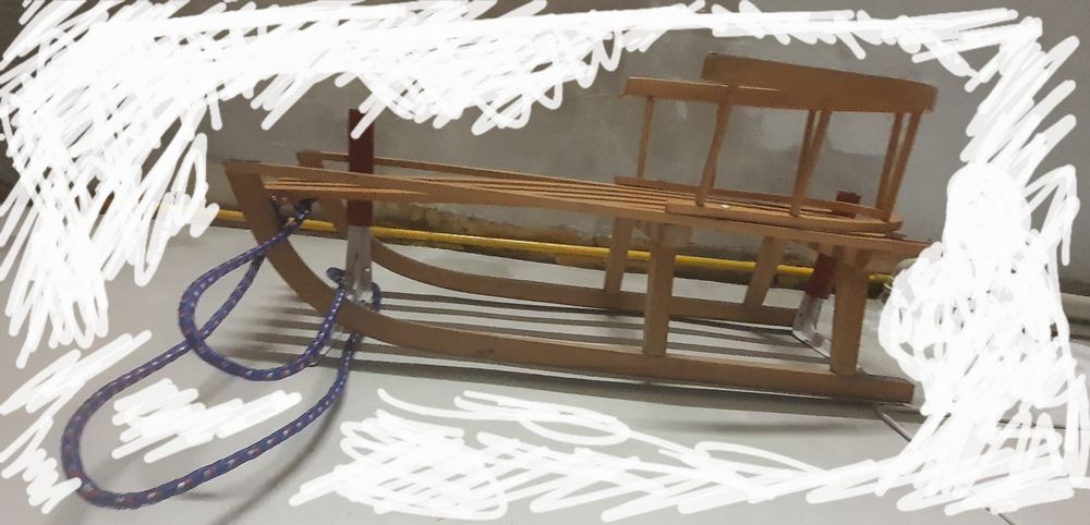 Sanki z oparciem dla dziecka