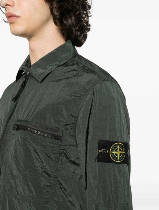 Куртка Stone Island 2023 Green Nylon Metal Econyl Overshirt